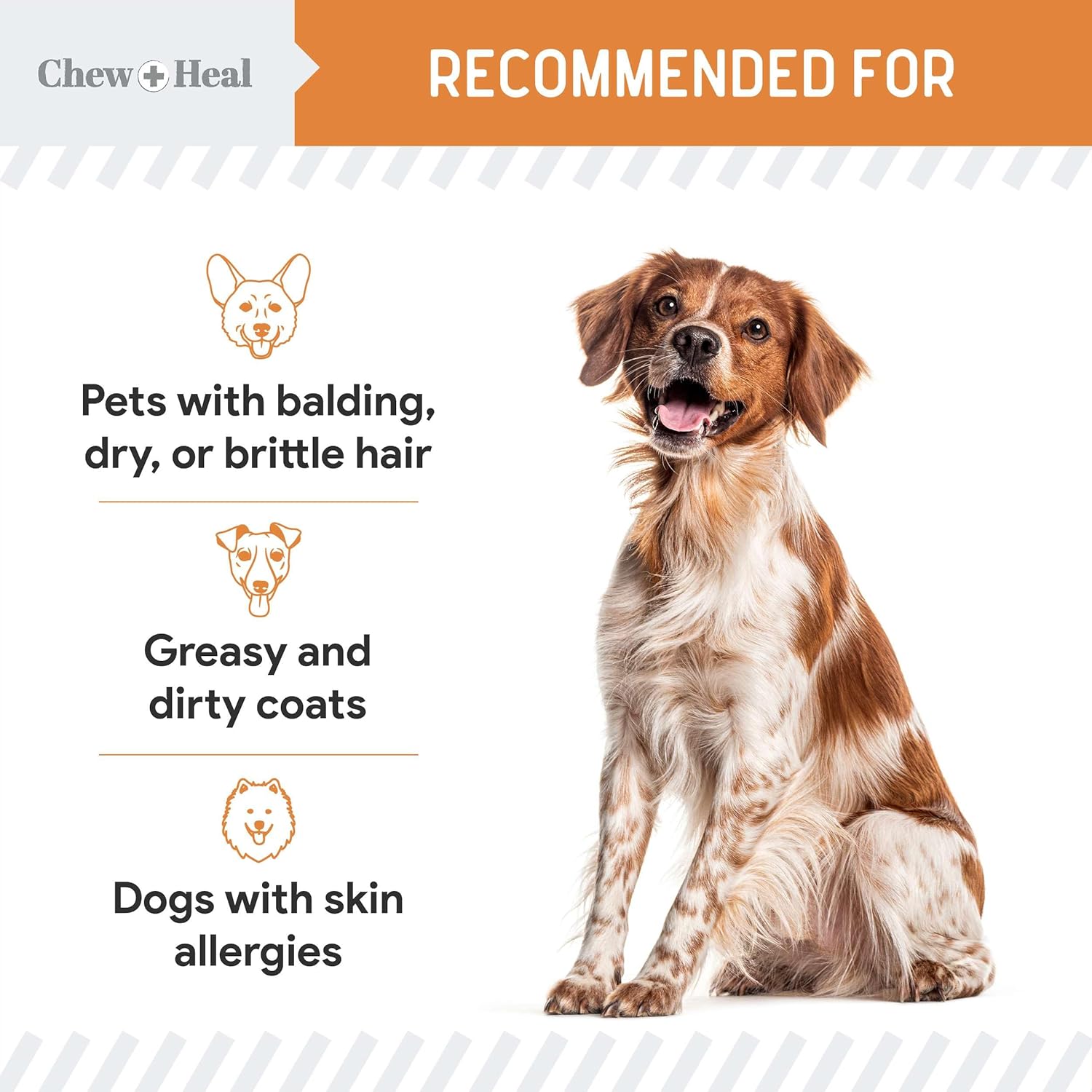 Chew + Heal Mini Wild-Caught Omega-3 Soft gels For Dogs and Cats 180 Soft gels